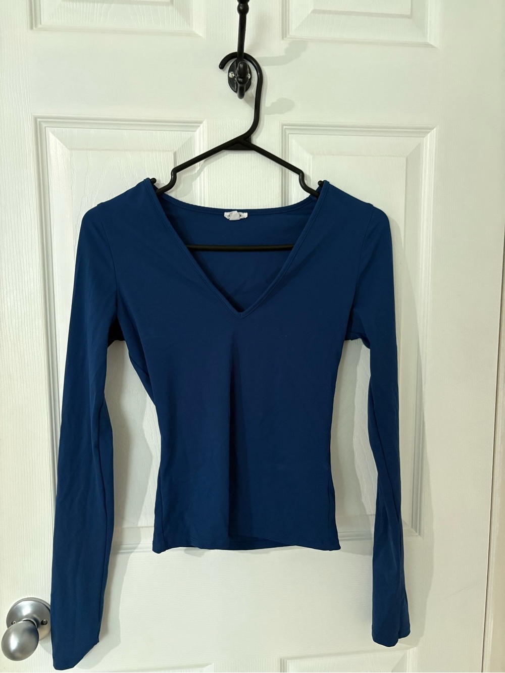 Garage Women's Deep Blue Long-Sleeve V-Neck Top